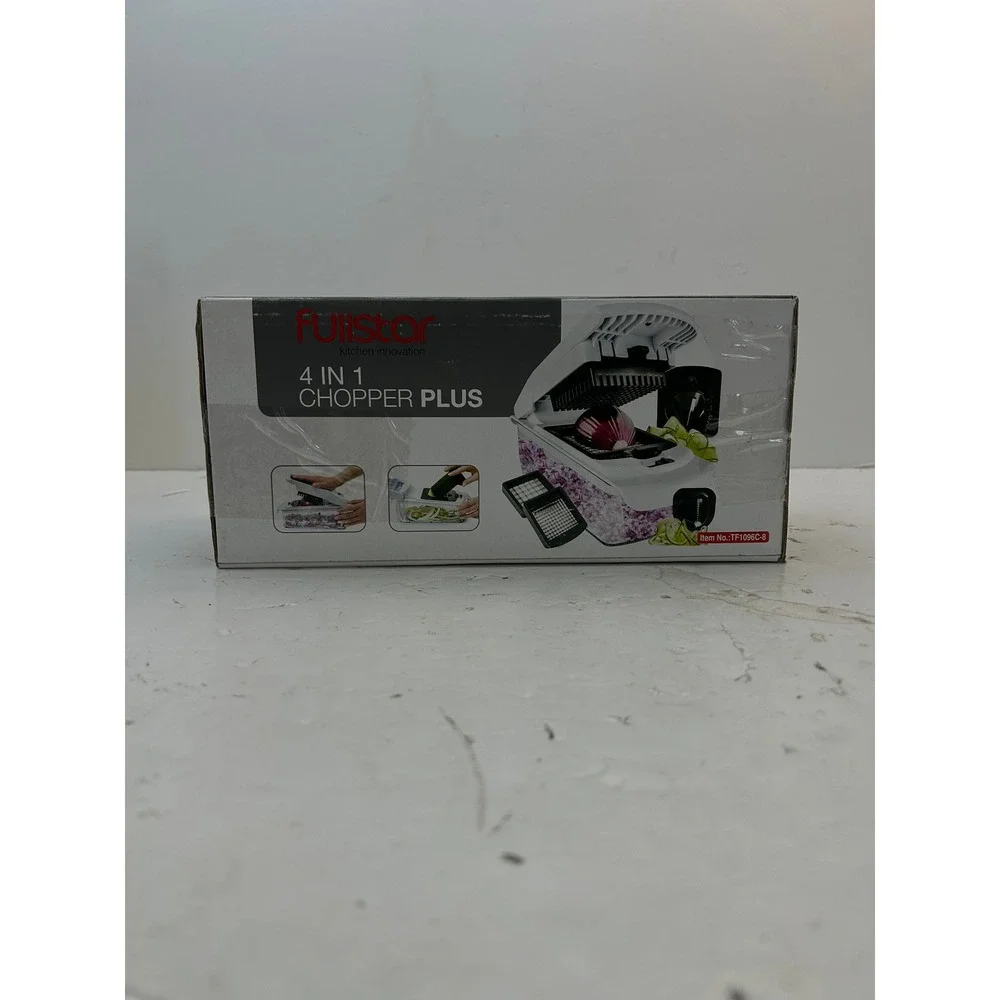 Fullstar 4 In 1 Chopper Plus Kitchen Vegetable Slicer 1.2L White Black